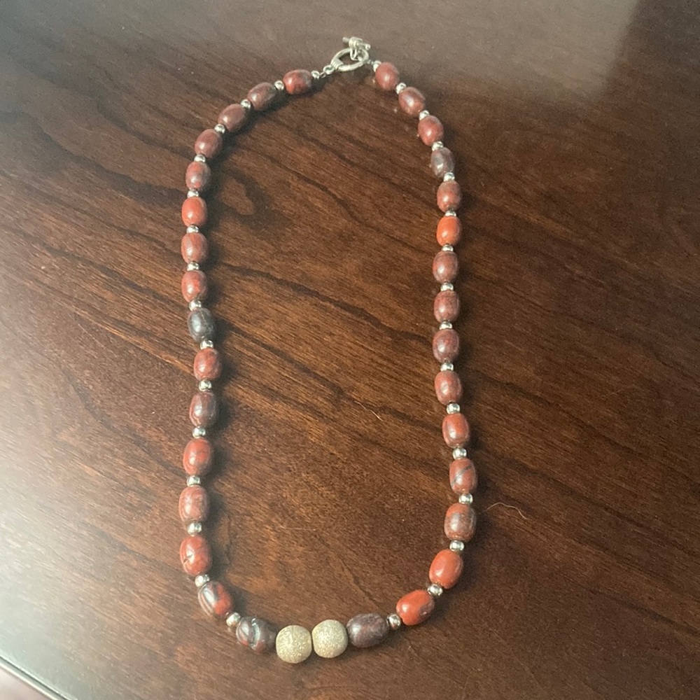 Brown beaded necklace